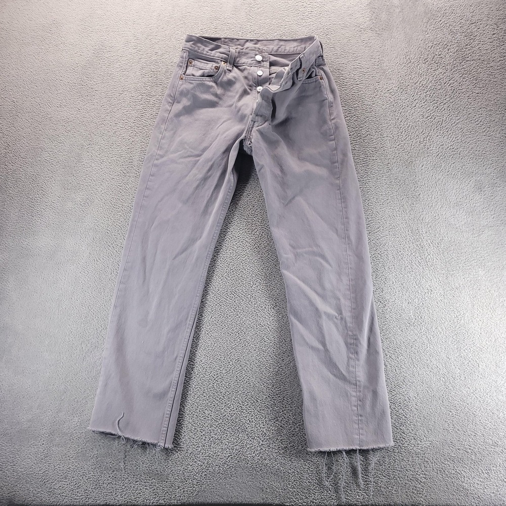 VTG Levis 501 Jeans Mens 30x28 Gray Regular Straight Button Fly Made In USA 90s